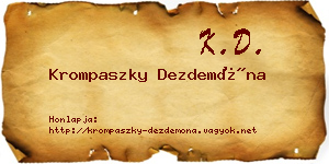 Krompaszky Dezdemóna névjegykártya